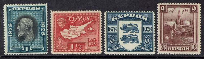 CYPRUS 1928 50 TH ANNIVERSARY RANGE TO 9PI