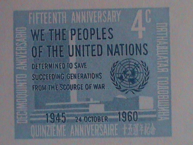 1960 UNITED NATIONS: 15TH ANNIVERSARY OF UN S/S