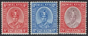 PAHANG 1935 SULTAN 6C 12C AND 25C