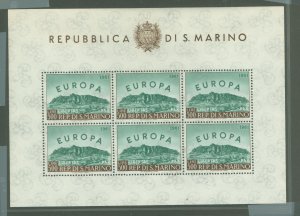 San Marino #490  Souvenir Sheet (Europa)