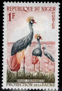 Niger Scott 91 MH* Crested Crane Bird stamp