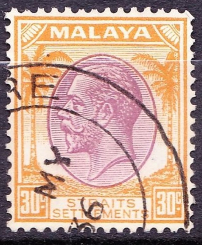 MALAYA STRAITS SETTLEMENTS 1936 KGV 30 Cents Dull Purple and Orange SG269 Used