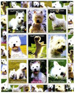 Kyrgyzstan 2000 DOGS THE WESTIE Sheet Perforated Mint (NH)