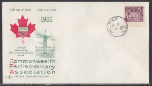 Canada Scott 450 FDC - Commonwealth Parliamentary Assoc.