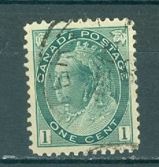 CANADA 1898  QV NUMERAL #75 USED NO THINS...$1.00