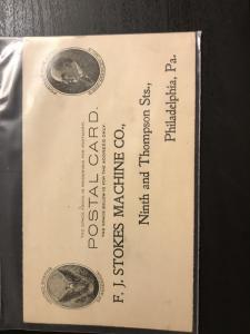 US SC# UX18 McKinley Preprinted Address Post Card Unused