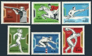 Bolivia 518-520,C299-C301,MNH. Olympics Mexico-1968.Rifle shooting,Equestrian,