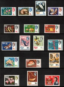 FIJI 1969 Definitives; Scott 260-76 SG 391-407; MNH