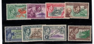 Pitcairn Islands SG #1s - #8s Very Fine Never Hinged Perforated Specimen Set