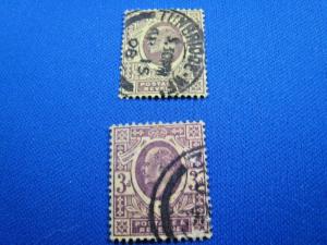 GREAT BRITAIN  -  SCOTT #132 & 132b  -  Used      (brig)