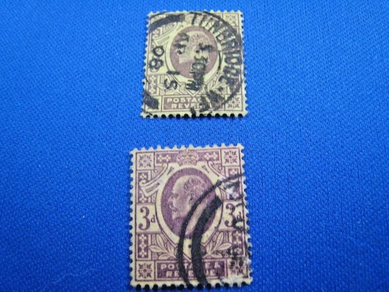 GREAT BRITAIN  -  SCOTT #132 & 132b  -  Used      (brig) 