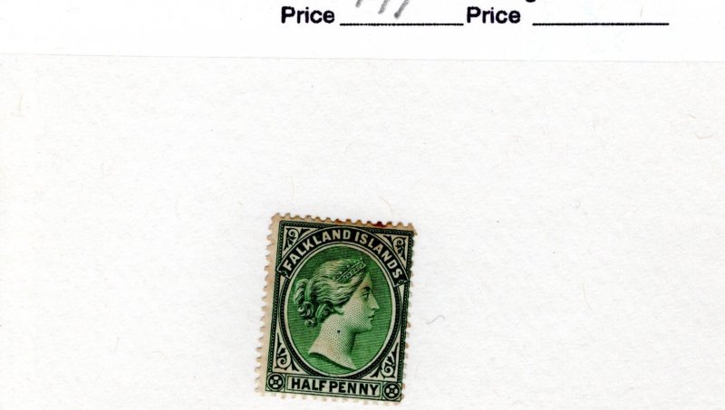 Falkland Islands #9 MH Stains - Stamp - CAT VALUE $19.00