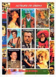 Senegal 1999 Sc# 1347 Actors & Actresses Sheetlet (9) Perforated MNH