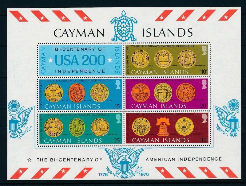 [14960] Cayman Islands 1976 American Bicentary Souvenir Sheet MNH