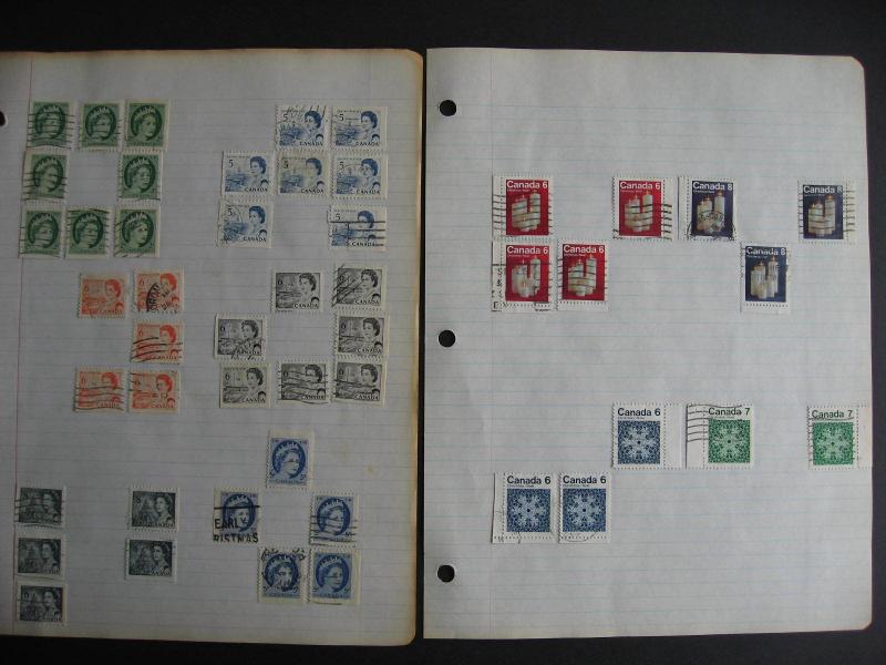 Canada 385 used stamps creating partial, full surrounds, interesting group!