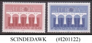 FAROE ISLANDS - 1984 EUROPA / BRIDGES 2V MNH