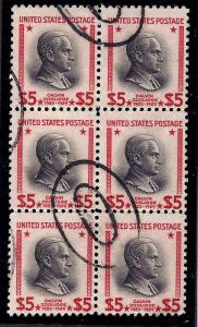 834 Used... Block of 6... SCV $18.00