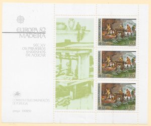 PORTUGAL-MADEIRA Sc#81a Souvenir Sheet Mint Never Hinged