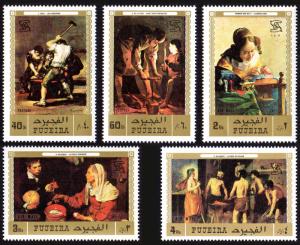 Fujeira Mi #804-808 set/5 mnh - 1971 Paintings - ILO UN International Labor Org