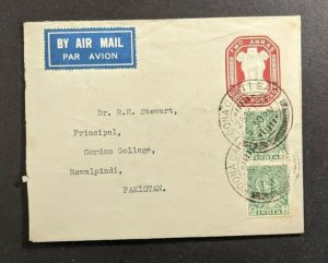 1956 Poona Cantt East India Airmail Cover to Rawalpindi Pakistan