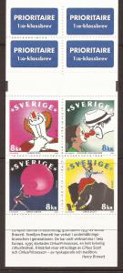 2002 Sweden -Sc 2439 - MNH VF - Complete Booklet - Europa - Circus