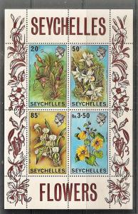 Seychelles 283a MNH 1970 Flowers Souvewnir Sheet