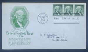 Scott 1031  FDC  George Washington  C Stephen Andersen Cachet