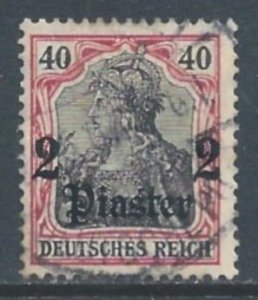 Germany Offices in Turkey #48 Used 40pf Germania Issue Surcharged Wmkd.