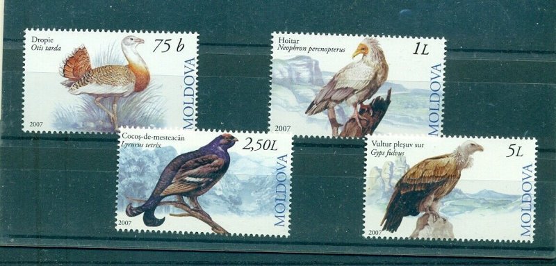 Moldova - Sc# 564-7. 2007 Birds. MNH $3.25.