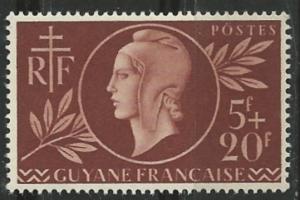 French Guiana # B12   Red Cross semi-postal    (1)  VLH Unused