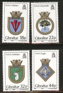 Gibraltar Scott 501-4 MNH**  1987 Crest set