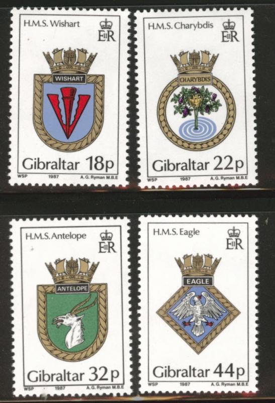 Gibraltar Scott 501-4 MNH**  1987 Crest set