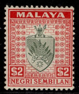 MALAYSIA - Negri Sembilan GV SG38, $2 green & scarlet, M MINT. Cat £60.