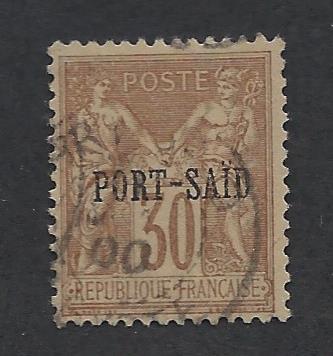 FRENCH OFFICES - PORT SAID SC# 10 F-VF U 1899