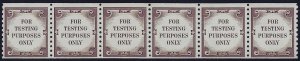 TD111 Brown FTPO Test Stamp Strip of 6 - Buy 3 Get 1 Free Mint NH