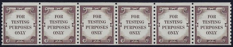 TD111 Brown FTPO Test Stamp Strip of 6 - Buy 3 Get 1 Free Mint NH