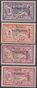 SYRIA Sc # C22-5 LH to H CPL SET AIRMAILS 1922 FRENCH SET OVERPRINT