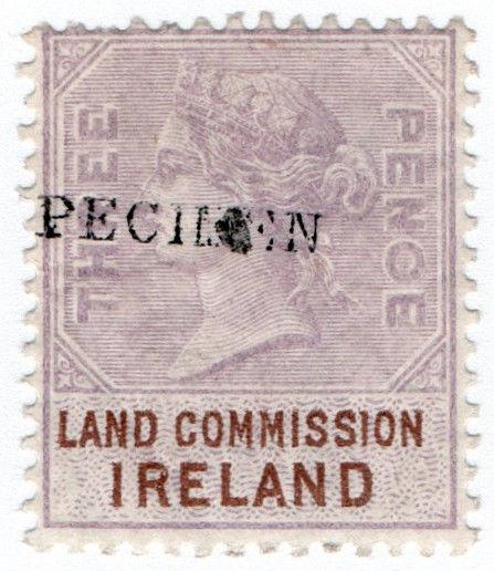 (I.B) QV Revenue : Land Commission Ireland 3d (specimen)