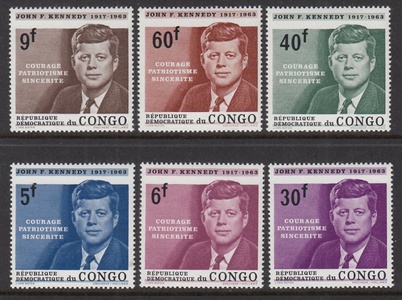 Congo Democratic Republic 514-519 John F Kennedy MNH VF