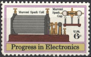 SC#1500 6¢ Progress in Electronics: Marconi Spark Coil (1973) MNH