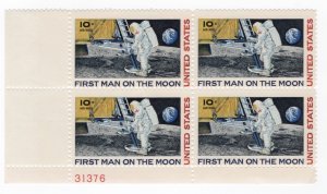 US C76 10¢ MNH plate block, multicolored