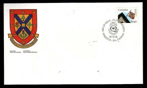Canada-Sc#1338 -stamps on FDC-Queen's University-1991-