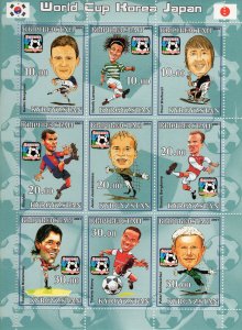 Kyrgyzstan 2001 Football World Cup Korea Japan #2 Sheetlet Perforated (9) MNH