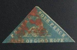 MOMEN: CAPE OF GOOD HOPE SG #14 1861 WOOD-BLOCK USED SOUND LOT #60858
