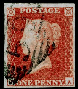 SG8, 1d red-brown, FINE USED. BANDON 59. 4 MARGINS. 