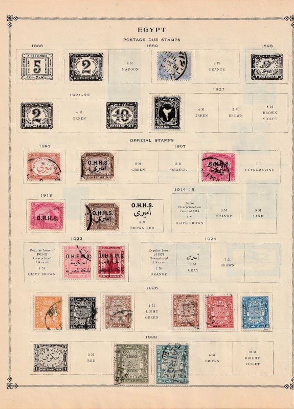 Egypt Collection - 6 Scans, All the stamps are in the scans.