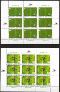 Macedonia 1998 Football Soccer FIFA World Cup France 2 sheets MNH