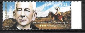 ARGENTINE ARGENTINA 2016 RELIGION EDUCATION CURA BROCHERO YV 3156 MNH