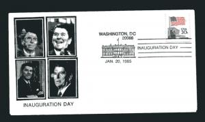 1985 Reagan Inauguration Cover - Hank Cachets 1