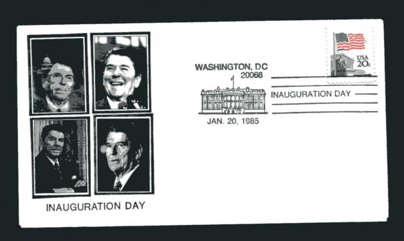 1985 Reagan Inauguration Cover - Hank Cachets 1